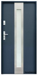 PORTE EXTÉRIEURE SUR MESURE W11 80/90 BLANC ANTHRACITE