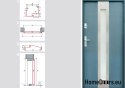 PORTE EXTÉRIEURE SUR MESURE W11 80/90 BLANC ANTHRACITE