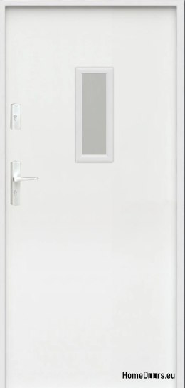 PORTES EXTÉRIEURES À LA TAILLE BLANC, MOUSSE ANTHRACITE