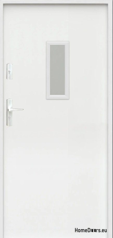 PORTES EXTÉRIEURES À LA TAILLE BLANC, MOUSSE ANTHRACITE