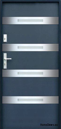 PORTES EXTÉRIEURES SUR MESURE W12 70 80 90 100 ANTHRACITE, MOUSSE BLANCHE