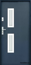 PORTE EXTÉRIEURE SUR MESURE W17 ANTHRACITE, MOUSSE BLANCHE