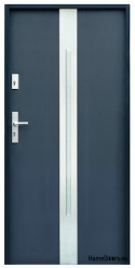 PORTES EXTÉRIEURES À LA TAILLE W18 80/90 BLANC ANTHRACITE, MOUSSE