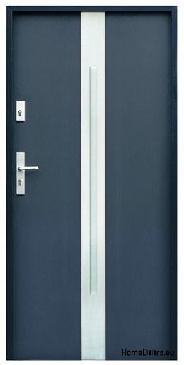 PORTES EXTÉRIEURES À LA TAILLE W18 80/90 BLANC ANTHRACITE, MOUSSE