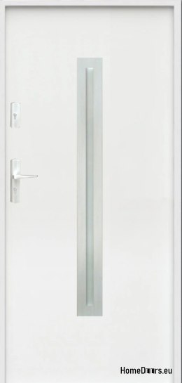 PORTES EXTÉRIEURES SUR MESURE W23 BLANC ANTHRACITE, MOUSSE