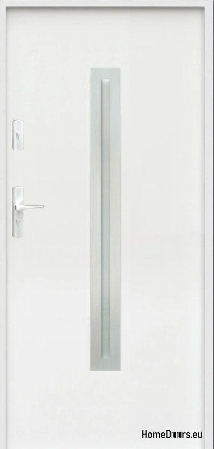 PORTES EXTÉRIEURES SUR MESURE W23 BLANC ANTHRACITE, MOUSSE
