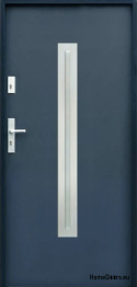 PORTES EXTÉRIEURES SUR MESURE W23 BLANC ANTHRACITE, MOUSSE