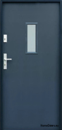 PORTES EXTÉRIEURES À LA TAILLE BLANC, MOUSSE ANTHRACITE