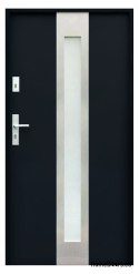PORTES EXTÉRIEURES SUR MESURE W11 80 NOIR, MOUSSE