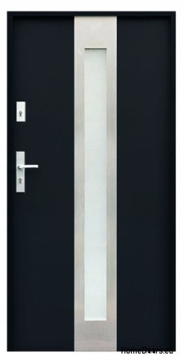 PORTES EXTÉRIEURES SUR MESURE W11 80 NOIR, MOUSSE