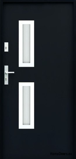 PORTE EXTÉRIEURE SUR MESURE W17 100P NOIR, MOUSSE