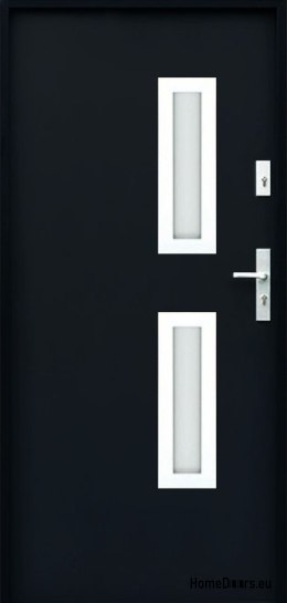 PORTE EXTÉRIEURE SUR MESURE W17 70 L NOIR, MOUSSE