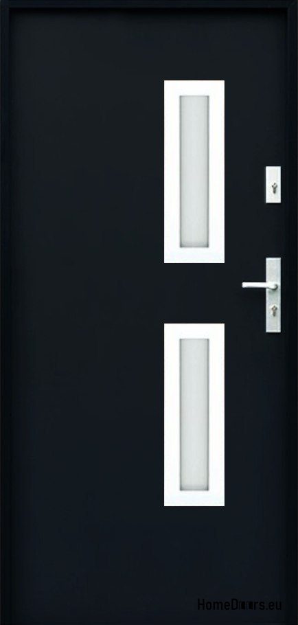PORTE EXTÉRIEURE SUR MESURE W17 70 L NOIR, MOUSSE