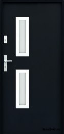 PORTE EXTÉRIEURE SUR MESURE W17 90P NOIR, MOUSSE