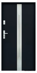 PORTE EXTÉRIEURE SUR MESURE W18 80 NOIR, MOUSSE