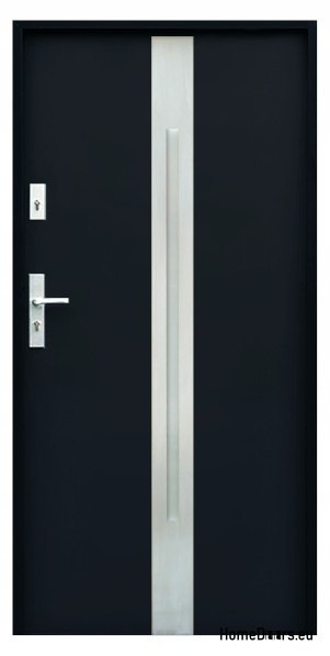 PORTE EXTÉRIEURE SUR MESURE W18 80 NOIR, MOUSSE