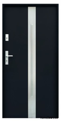 PORTES EXTÉRIEURES SUR MESURE W18 90 NOIR, MOUSSE