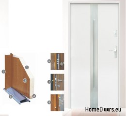 PORTES EXTÉRIEURES SUR MESURE W18 90 NOIR, MOUSSE