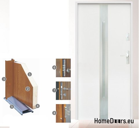 PORTES EXTÉRIEURES SUR MESURE W18 90 NOIR, MOUSSE PORTES EXTÉRIEURES SUR MESURE W18 90 NOIR, MOUSSE