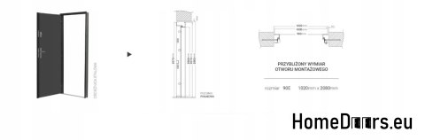 PORTE D’ENTRÉE 68MM CHAUD STRATUS ARKUS 90 PORTE D’ENTRÉE 68MM CHAUD STRATUS ARKUS 90
