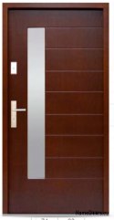 Portes extérieures en bois chêne 74mm ion