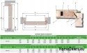 Portes extérieures en bois chêne 75 mm Frej-P