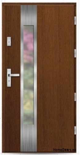 Portes extérieures en bois chêne chaud 82mm EMIR