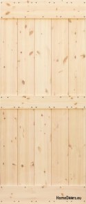 PORTE COULISSANTE EN BOIS DE PIN LOFT RUSTIQUE E 70