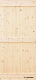PORTES COULISSANTES EN BOIS EN PIN LOFT RUSTIC E 90