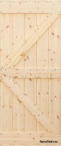 PORTES COULISSANTES EN BOIS EN PIN LOFT RUSTIC K 70