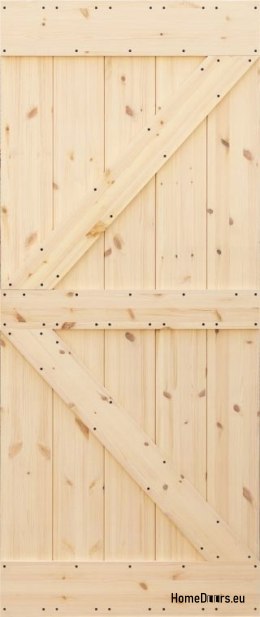 PORTES COULISSANTES EN BOIS EN PIN LOFT RUSTIC K 70