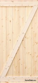PORTE COULISSANTE EN BOIS DE PIN LOFT RUSTIC Z 70