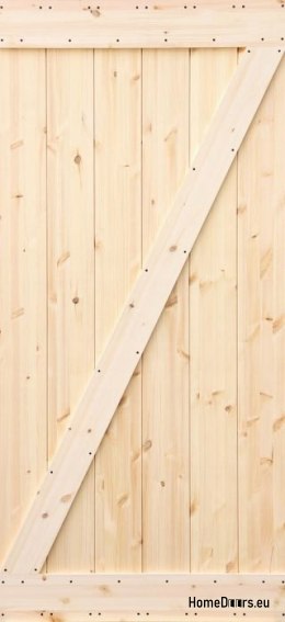 PORTE COULISSANTE EN BOIS DE PIN LOFT RUSTIC Z 70