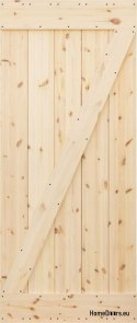 PORTE COULISSANTE EN BOIS DE PIN LOFT RUSTIC Z 70
