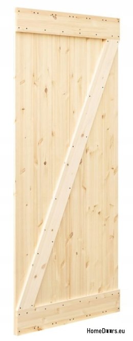 PORTE COULISSANTE EN BOIS DE PIN LOFT RUSTIQUE Z 90