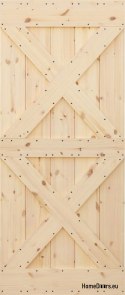 PORTES COULISSANTES EN PIN LOFT RUSTIQUE XX 90