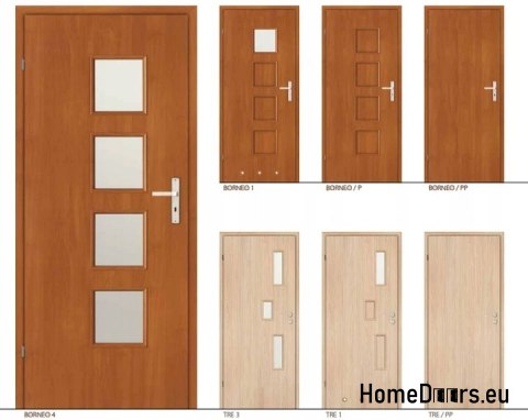 Porte intérieure avec verre pour la chambre TRE 90 Porte intérieure avec verre pour la chambre TRE 90