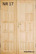 Portes en pin à double vantail n° 17 avec cadre