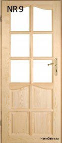 Portes intérieures en bois en pin n° 10 60/70/80/90