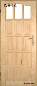 Portes intérieures en bois de pin n° 14 60/70/80/90
