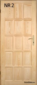 Portes intérieures en bois en pin n° 2 60/70/80/90