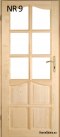 Portes intérieures en bois de pin n° 9 60/70/80/90