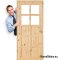 Porte à salle de bain WC bois noué BACA 60/70/80/90
