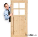 Porte à salle de bain WC pin brut JUHAS 60/70/80/90