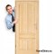 Porte de chambre naturelle en bois DELFIN 60/70/80/90