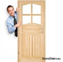 Porte de chambre naturelle en bois DELFIN 60/70/80/90