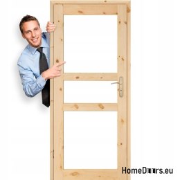 Porte de la chambre en bois brut HARNAŚ 60/70/80/90