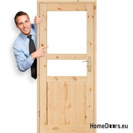 Porte de la chambre en bois brut HARNAŚ 60/70/80/90