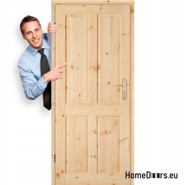 Porte à la chambre pin bois noué GAZDA 60/70/80/90
