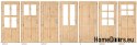 Portes pour WC pin bois noué GAZDA 60/70/80/90